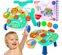 MalPlay trotteur 2en1 + balles | tableau d'apprentissage | table d'apprentissage | marcheur | marcheur avec panier de basket | pour les tout-petits