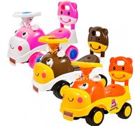 Malplay Trotteurs pour bébé cavalier Hippo marcheur vache jaune orange brun