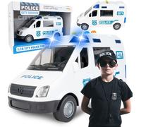 Malplay Voiture de police Modèle réduit de voiture de police son et lumière, grand cadeau à partir de 3 ans