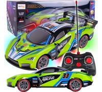 MalPlay Voiture télécommandée Rc 1:12, voiture de course jouet, éclairage Led 2.7 Ghz, voiture jouet Racing, enfants à partir de 3 ans, vert