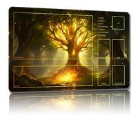 Malqiqi Magic Mat 50 - 61 x 35,6 cm - Tapis de jeu avec zones, sacs de rangement gratuits pour MTG, JCC et jeux de société