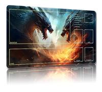 Malqiqi Magic Mat Tapis de jeu avec zones, sacs de rangement gratuits pour MTG, JCC et jeux de société