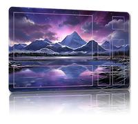 Malqiqi Tapis de jeu pour MTG, avec sacs de rangement gratuits, tapis de jeu 61 x 35,6 cm, tapis de jeu JCC et tapis de jeu de société pour cartes, tapis de souris (Mountain 1-Combat auxiliaire)