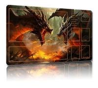 Malqiqi Tapis de jeu pour MTG avec sacs de rangement gratuits, tapis de jeu JCC 61 x 35,6 cm et tapis de jeu de société pour cartes (avec Zones Magic Mat 15)