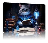 Malqiqi Tapis de jeu pour MTG, avec sacs de rangement gratuits, tapis de jeu 61 x 35,6 cm, tapis de jeu JCC et tapis de jeu de société pour cartes, tapis de souris (Cat 6-Regular)
