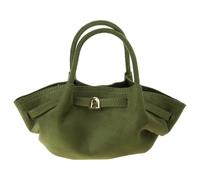 MALSSE 2024 Élégant sac à bandoulière en cuir pour femme, petit sac à main motif raviolis avec sangle réglable, sac à main compact, Vert olive, One Size
