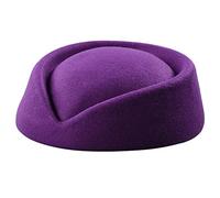 MALSSE Accessoires de costume d'hôtesse de l'air pour femme, chapeau d'hôtesse de l'air pour uniforme immobilier, chapeau vintage britannique d'hôtesse de l'air pour femme