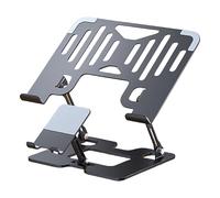 MALSSE Ascenseur multifonction en aluminium pour ordinateur portable avec design pliable améliore la ventilation pour écrans de 10 à 17,3 pouces en acier au carbone pour ordinateur portable et