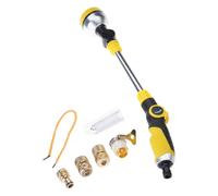 MALSSE Baguette de tuyau d'arrosage avec 5 adaptateurs de tuyau et contrôle facile des flux pour l'arrosage des paniers suspendus et arbustes Baguette de jardin haute pression