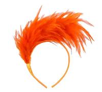 MALSSE Bandeau à cheveux Plume pour festival d'événement de danse Costume de spectacles sur scène Cerceau sur le thème des années 1920 Accessoires de déguisement confortables Plume