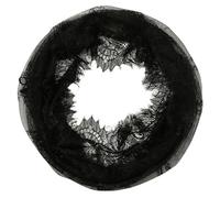 MALSSE Bandeau voile avec bordure en dentelle florale - Magnifique couvre-chef français - Accessoire de costumade pour nonne