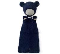 MALSSE Barboteuse pour bébé avec chapeau d'ours - Accessoires de photographie pour nouveau-né - Costume pour garçon et fille - Ensemble de vêtements colorés - Bonnet et barboteuse pour bébé garçon et
