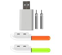 MALSSE Bâtons lumineux LED pour matériel de pêche avec batterie rechargeable, bouée de pêche nocturne