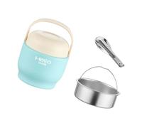 MALSSE Boîte à déjeuner thermique en acier inoxydable 304 avec plateau divisé pour les navetteurs, les voyages, boîte bento en acier inoxydable pour adultes