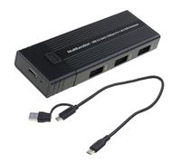 MALSSE Boîtier de disque solide USB C 3.2 10 Gbit/s Adaptateur rapide en aluminium Simple Swap Prend en charge plusieurs boîtes de rangement SD de taille standard