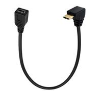 MALSSE Câble USB de type C 3.1 vers mini 5 broches - Adaptateur convertisseur à 90 degrés pour charger des ordinateurs portables et des appareils - Câble de transfert de données rapide