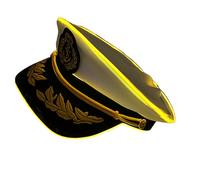 MALSSE Chapeau de capitaine brodé à LED réglable pour les fêtes de nuit et les événements en plein air Chapeau de festival de nuit
