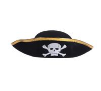 MALSSE Chapeau de pirate pour adulte, cosplay, fête, costume tricorne, spectacles, capitaine d'Halloween, jeu de rôle, déguisement de pirate pour adulte