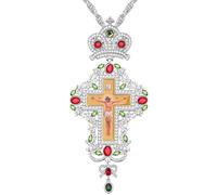MALSSE Collier avec pendentif accrocheur tendance en alliage texturé pour fête quotidienne accessoire religieux