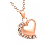 MALSSE Collier avec pendentif en strass pour cendres de famille perdue