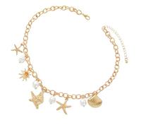 MALSSE Collier de coquillages multicolores - Bijoux sophistiqués - Chaîne empilable - Pour les fêtes de plage, le quotidien, la plage - Pour femme, taille unique, Comme décrit, Comme décrit.