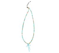 MALSSE Collier tendance avec pendentif papillon et nœud papillon élégant et réglable pour femmes et filles