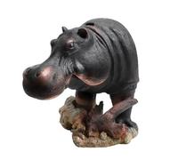 MALSSE Décoration d'aquariums hippopotames en résine pour la maison et le bureau