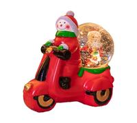 MALSSE Décorations de Noël en forme de moto avec lumières LED et boîte à musique pour l'hiver