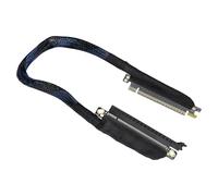MALSSE Durabilité Braide PCIe5.0 X16 Câble d'extension graphique Angle gauche 180 degrés Disposition optimisée pour l'intégrité des signaux GPU