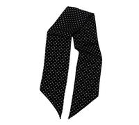 MALSSE Écharpe décontractée en soie luxueuse, style personnalité, foulard pour améliorer le port professionnel du bureau, Noir , taille unique