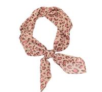 MALSSE Écharpe imprimée léopard pour femme - Tendance - Tissu doux et confortable - Pour les trajets quotidiens ou au quotidien - Accessoire élégant pour femme, Rose/jaune, taille unique