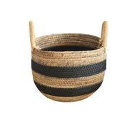 MALSSE Élégant panier tissé pour plantes d'intérieur et de fleurs, couvertures décoratives et solution de rangement pour n'importe quelle décoration de salon