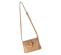 MALSSE Élégant sac à bandoulière carré en PU avec design rétro Leaethr sacs à bandoulière avec sangle réglable pour femmes à la mode rétro PU sac à bandoulière, abricot, One Size