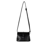 MALSSE Élégant sac à bandoulière carré en PU avec design rétro Leaethr sacs à bandoulière avec sangle réglable pour femmes à la mode rétro PU sac à bandoulière, Noir , One Size