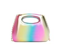 MALSSE Élégant sac à bandoulière en acrylique avec couleurs bonbon distinctives pour les réunions sociales et plus encore sac à main en acrylique marbré, Couleurs arc-en-ciel., One Size