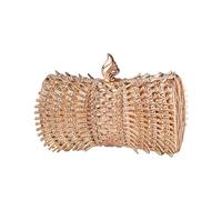 MALSSE Élégant sac à main à bandoulière orné de strass pour fêtes de mariage et événements spéciaux, champagne, One Size