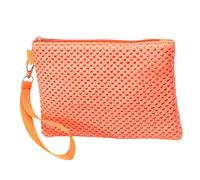 MALSSE Élégant sac à main à bandoulière pour femme en paille tissée - Petit sac polyvalent à fermeture éclair - Sac à main décontracté en paille, b, One Size