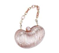 MALSSE Élégant sac en acrylique avec chaîne pour mariage et soirée, sac à main à bandoulière, accessoire de mode, pochette de fête tendance, a, One Size