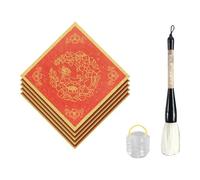 MALSSE Ensemble de couplet chinois antithétique avec chiffon d'écriture à l'eau, stylo, seau de lavage pour couplet antithétique écriture calligraphie stylo pinceau