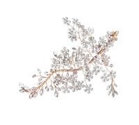 MALSSE Épingle à cheveux de luxe en forme de fleur en strass pour galas et occasions formelles