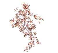 MALSSE Épingle à cheveux de luxe en forme de fleur en strass pour galas et occasions formelles