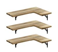 MALSSE Étagère d'angle flottante décorative en bois robuste pour organiser les décorations de fermes modernes