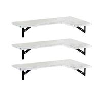 MALSSE Étagère d'angle flottante décorative en bois robuste pour organiser les décorations de fermes modernes