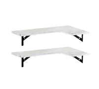 MALSSE Étagère d'angle flottante décorative en bois robuste pour organiser les décorations de fermes modernes