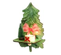 MALSSE Étagère de rangement murale élégante en bois pour sapin de Noël avec nœuds pour décoration de maison ou de bureau