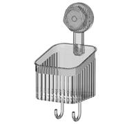 MALSSE Étagère de salle de bain avec ventouses puissantes - Support de rangement transparent à ventouse