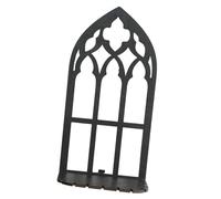 MALSSE Étagère flottante rétro en bois creux avec cadre de fenêtre - Support de rangement mural pour cristaux, plantes - Décoration d'intérieur - Organisateurs muraux uniques
