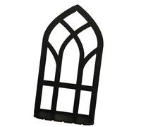 MALSSE Étagère flottante rétro en bois creux avec cadre de fenêtre - Support de rangement mural pour cristaux, plantes - Décoration d'intérieur - Organisateurs muraux uniques