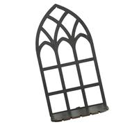 MALSSE Étagère flottante rétro en bois creux avec cadre de fenêtre - Support de rangement mural pour cristaux, plantes - Décoration d'intérieur - Organisateurs muraux uniques