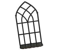 MALSSE Étagère flottante rétro en bois creux avec cadre de fenêtre - Support de rangement mural pour cristaux, plantes - Décoration d'intérieur - Organisateurs muraux uniques